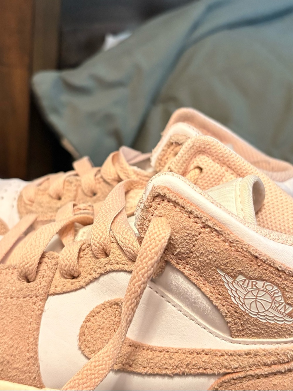 Nike Kids Pink and White High-Top Sneakers - Picture 3 of 6